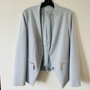 CARMEN MARC VALVO ICE BLUE JACKET BLAZER Sz. 10